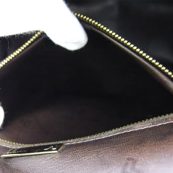 MARIO VALENTINO Boston bag MV mark beige PVC ?~ leather Authentic T19856 - Picture 8 of 9